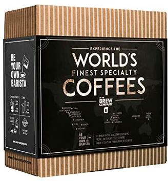 Innovatives Kaffee Geschenk Set für Männer & Frauen - 7 Beste Single Estate Spezialitäten & Bio Kaffees Aus Aller Welt | Brauen & Genießen Sie Jederzeit & Überall | Probierset für Kaffeeliebhaber