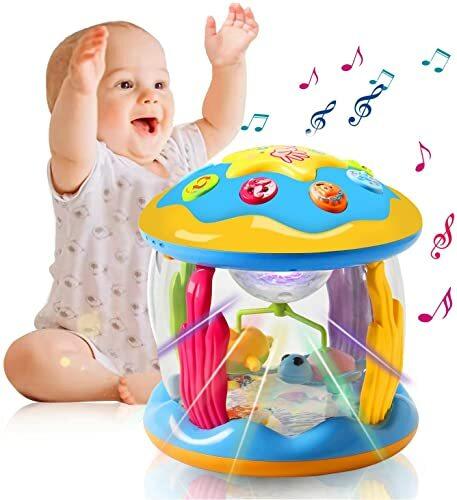 Baby Spielzeug 1 Jahr Mädchen Junge Drehender Projektor Baby Spielzeug 12 18 Monate mit Musik/Licht Kinderspielzeug ab 1 2 jahr Kinder Babyspielzeug Geschenk 1 Jahre Frühes Lernen für Kleinkind