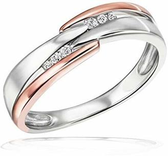 Goldmaid Damen-Ring 925 Sterling Silber weiß Diamanten Diamanten 0,07 ct. Gr. 52 (16.6)