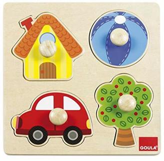 Jumbo Spiele - GOULA Holzpuzzle Zuhause Holzspielzeug für Kleinkinder, Ab 1 Jahr