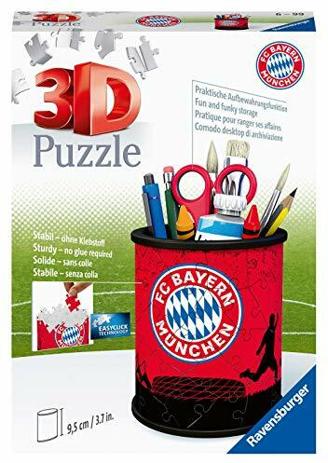 Ravensburger 3D Puzzle 11215 - Utensilo FC Bayern - 54 Teile - Stiftehalter für Fc Bayern München Fans ab 6 Jahren, Schreibtisch-Organizer für Kinder