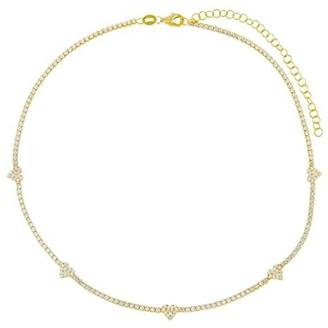 Herzhalskette aus Sterlingsilber 925 mit Zirkonia, Schmuck Geschenke für Frauen Gold kette Kette Halskette