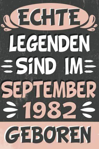 40. Geburtstag Mann Frau Geschenke September 1982: September 1982 Lustige Geschenke 40. Geburtstag Männer Frauen, Notizbuch geburtstag für Männer und Frauen, Papa Mama ... Geburtstagsgeschenk
