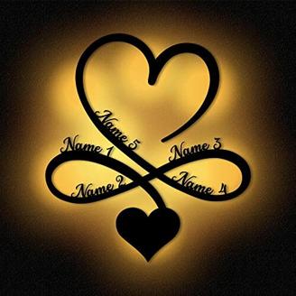Familiengeschenke Familie Wandtattoo Wanddeko Wandbild Wand Deko Schriftzug personalisiert I MDF Family Famili Holzdecorplatte Weihnachten Eltern