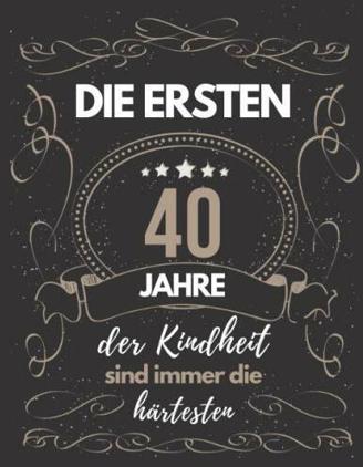 XL Gästebuch zum 40. Geburtstag von CREOFANT 37x24x4 cm Happy