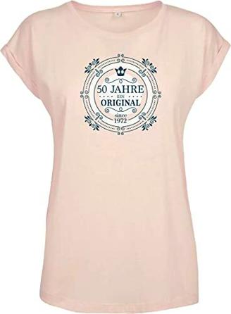 Geschenk T-Shirt zum 50. Geburtstag : 50 Jahre EIN Orginal Jahrgang 1972 für Damen Frau-en (XL)
