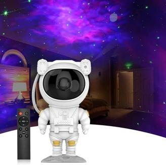 Astronauten Sternenhimmel Led Galaxy Starry Projektor, LED Sternenprojektor Lampe Kinder Nachtlicht mit Fernbedienung Timer Starry Stern Mond, für Weihnachten Halloween Geschenke Schlafzimmer Party