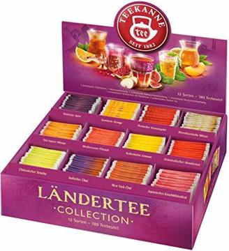 Teekanne Ländertee Collection Box, 180 Teebeutel in 12 Sorten, 383 g