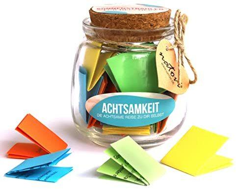 NATOVI Achtsamkeits Challenge - 52 Achtsamkeitskarten für Selbstliebe, Glück, Entspannung & positives Denken - Glückskarten, das perfekte Geschenk für Frauen!