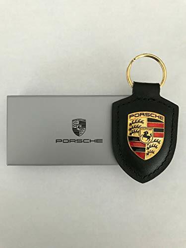 DesignTek Schlüsselanhänger, Porsche Wappen, schwarz