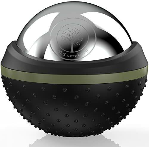 M.S.Lemberg® Massageball - Massage Roller mit Gel für Kälte & Wärme - Entspannung & Wellness Geschenk - Massagekugel Ball - Faszien Gesicht Nacken Rücken Schulter - Massageroller mit Griff klein