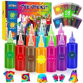 Dislocati Batikfarben Set, Tie Dye Kit Geschenke für Mädchen 6 7 8 9 10-18 Jahre Weihnachten Geschenk Kinder Spielzeug ab 6-12 Jahre Mädchen Textilfarbe Kreativ Set für Erwachsene Färbemittel