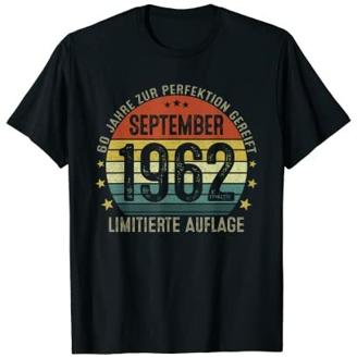 September 1962 Vintage 60 Geburtstag Geschenke Männer Frauen T-Shirt