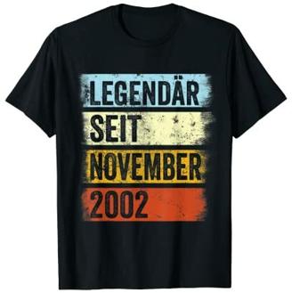 21. Geburtstag Mann 21 Jahre Legendär seit November 2002 T-Shirt