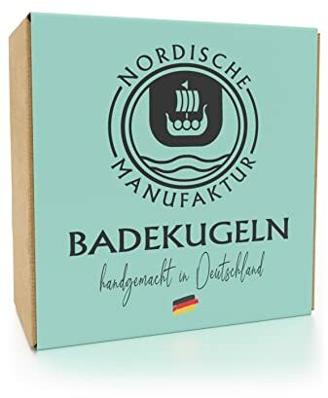 4 Premium Badebomben Geschenkset - Handgemacht in Deutschland - Die Badebombe oder Badekugeln als tolles Geschenk - Badezusatz Frauen und Kinder - Badeset und Adventskalender Badezusatz