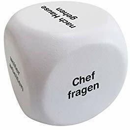 Anti-Stress Würfel, Entscheidungswürfel, Decisionmaker zum Knautschen als Anti Stress Mittel und zum Entspannen, 6 cm