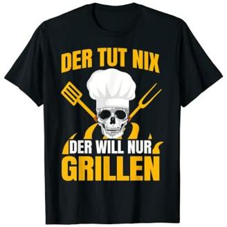Grillen Geschenke für Grillmeister BBQ barbecue T-Shirt