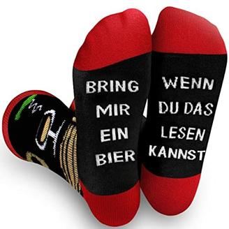 Ofashu Lustig Socken Geschenk für Frauen: Herren Socken Wenn Du Das Lesen Kannst Socks Bring Mir Baumwolle Happy Socken Geschenke für Damen Herren Weihnachten zur Grill-Party