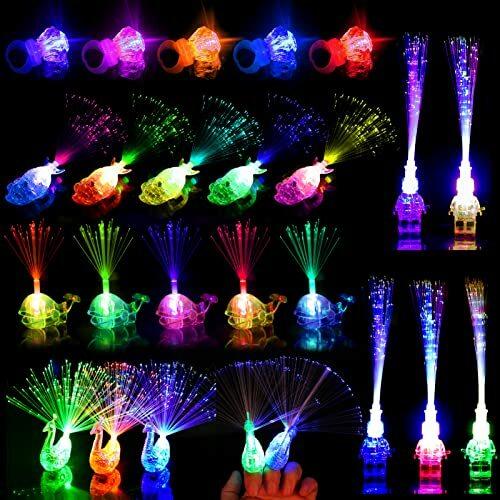 25-teiliges Fingerlicht-Set: Leuchtspielzeug für Kindergeburtstage,  Weihnachten, Halloween & Karneval