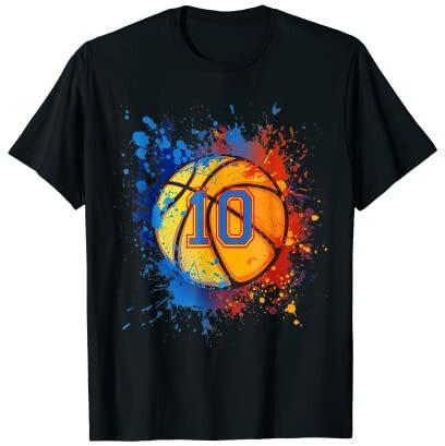 Basketball-Geschenk zum 10. Geburtstag, für Jungen, 10 Jahre T-Shirt