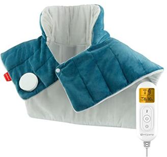 Comfytemp Voll gewichtet Heizkissen für Schulter Nacken, 1 KG Nackenwärmer Elektrisch mit 9 Wärmestufen, Wärmekissen mit 11 Abschaltautomatik & Stay-On-Modus, waschbar Wärmecape, 48 × 55 cm