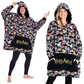 Harry Potter Übergroße Kapuzenpullover Decke Damen und Herren Oversized Hoodie Winter Warme Decke zu Überziehen(Mehrfarbig)