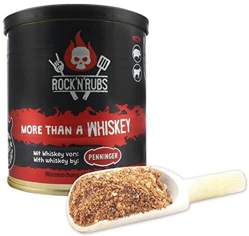 ROCK'N'RUBS Grillgewürz More Than A Whiskey - BBQ Rub zum Grillen mit würziger Kräutermischung & Whiskey - 130 g Dose