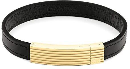 Calvin Klein Lederarmband für Herren Kollektion CIRCUIT Schwarz - 35000269