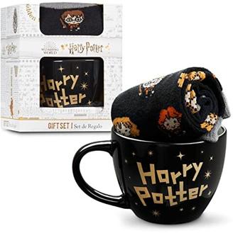 Harry Potter Tasse Gryffindor, Kaffeebecher und Socken Geschenke Set (Hogwarts)