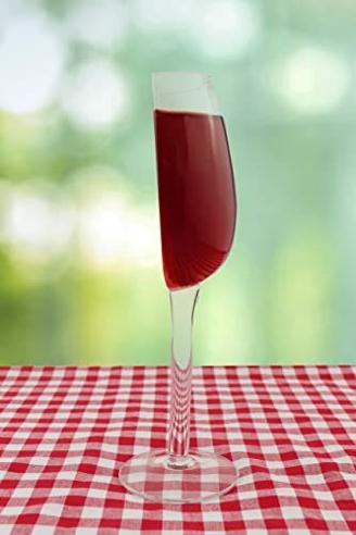 Winkee - Halbes Weinglas | Rotweinglas - Weißweinglas die Hälfte | Großes Weinglas | Wein | Weinglas witzig, lustig | Geschenk an Weihnachten, Ostern
