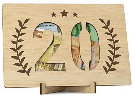 CONTRAXT Geldgeschenke 20 Geburtstag Jahre Verpackung. Bilderrahmen wunscherfüller geldgeschenk geld kreativ verschenken geschenkverpackung geschenk lustig originell verpackt (20 Geld)