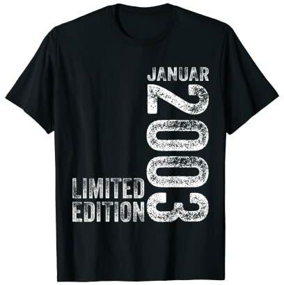 20. Geburtstag Mann 20 Jahre Limited Edition Januar 2003 T-Shirt