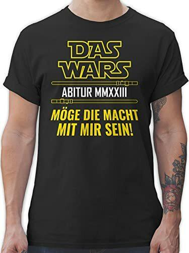 T-Shirt Herren - Abitur Abi & Abschluss 2023 Geschenke - Das Wars Abi 2023 Möge die Macht mit Mir Sein - S - Schwarz - Tshirt mit sprüchen - L190