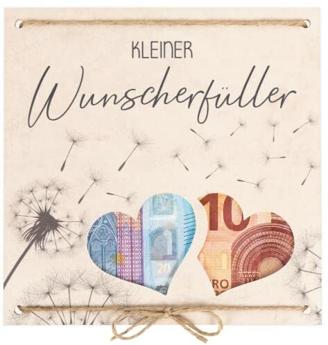 Wunscherfüller Pusteblume Geldgeschenk - Glücksbringer Grußkarte - Glück verschenken zum Geburtstag, Hochzeit, Einzug … - für Frauen und Männer