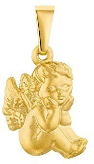 Amor Motivanhänger Unisex Damen Herren Anhänger, 2 cm, Gold, Engel, Kommt in Schmuck Geschenk Box, 2013495