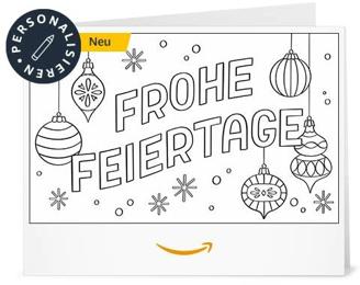 Amazon.de Gutschein zum Drucken (Weihnachtsbaum-Schmuck)