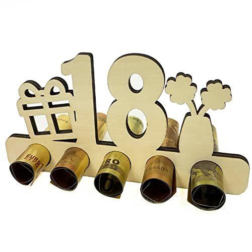 Luckeey Geldgeschenke Geburtstag, Geschenke zum 18. Geburtstag, Coole Geschenkideen 18 Geburtstag, Holz Geschenke Freunde/Familie, Kreatives Geldgeschenke zum Jubiläum
