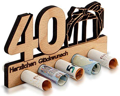 DARO Design - 40. Geburtstag Geldgeschenk Holz
