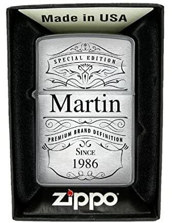 Zippo Feuerzeug - personalisiertes Zippo mit Gravur - Geburtstagsgeschenk für Männer/ Geschenke für Papa/Ihn Whiskey