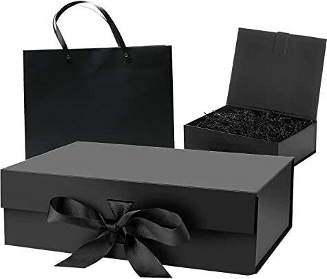 Geschenkbox, Geschenk Verpackungsbox, Dekorative Box, Geschenkkarton mit Magnetisch Deckel und Schleife, für Hochzeiten, Valentinstag, Geburtstage, Weihnachten, Jubiläen Geschenkverpackung Box