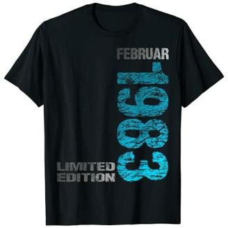 Februar 1983 Mann Frau 40. Geburtstag Limited Edition 40 T-Shirt