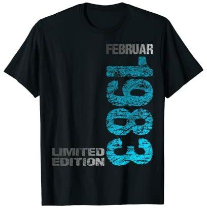Februar 1983 Mann Frau 40. Geburtstag Limited Edition 40 T-Shirt