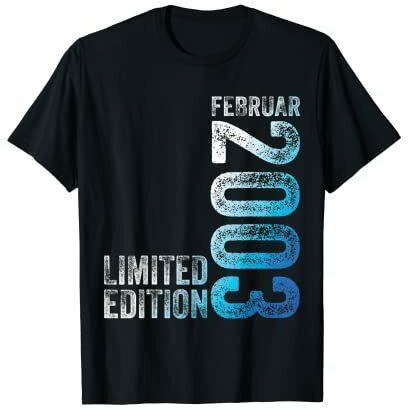 20. Geburtstag Mann 20 Jahre Limited Edition Februar 2003 T-Shirt