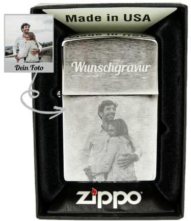 Zippo Feuerzeug mit Gravur - Zippo mit Gravur personalisierte Geschenke für Männer - Geschenke für Papa - Vatertagsgeschenk Bester Papa