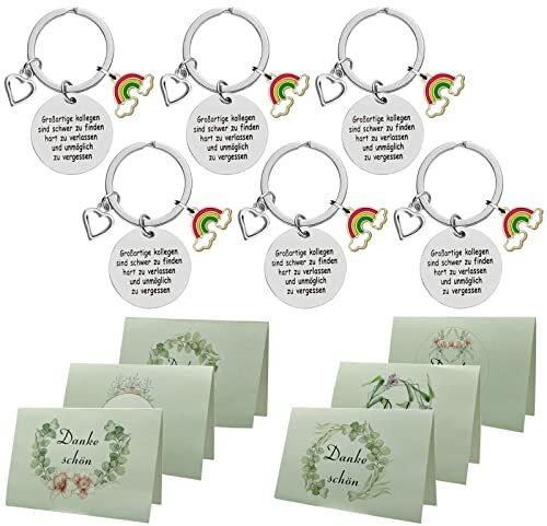 STHGDONA Abschiedsgeschenk kollegen -Schlüsselanhänger personalisierte, beste kollegin danke geschenk jobwechsel geburtstag für abschied freundschaftsgeschenke, Unisex, Silber