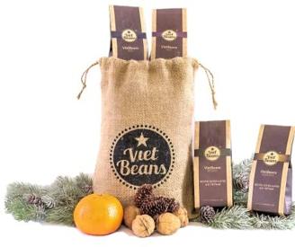 Kaffee Geschenk für Kaffeeliebhaber - Kaffee im Kaffeesack Jute - Vier Sorten exotischer Kaffee im Jutesack - Kaffee Geschenkidee - Kaffee Geschenk Set - Geschenk für Kaffeetrinker - Ganze Bohne