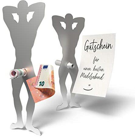 Lustige Geschenke für Frauen, Geldgeschenke Verpackung, Freundin Geschenk, Geburtstagsgeschenk für Frauen, JGA Accessoire Frauen, Aluminium Mann 200 x 76 x 1 mm