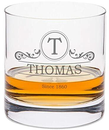 Leonardo Whiskyglas mit Gravur - Ornament Design - Personalisiert mit Name - Graviertes Whisky Glas - Geschenke für Whiskey Liebhaber zum Geburtstag - Geschenk für Sie & Ihn