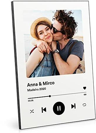 ARTFAVES® Song Cover Bild - personalisiertes Geschenk mit eigenem Foto und Text im Spotify Musik Cover Design - Fotogeschenk für Sie und Ihn