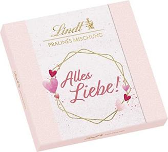 Lindt Schokolade - Mit Liebe Schenken Mini Pralinés l 180 g l 36 erlesene Lindt Mini Pralinen Spezialitäten in 9 Sorten und dem Verpackungs-Schriftzug 